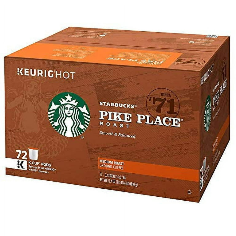 Starbucks Pike Place Medium Roast K-Cup, 72-count