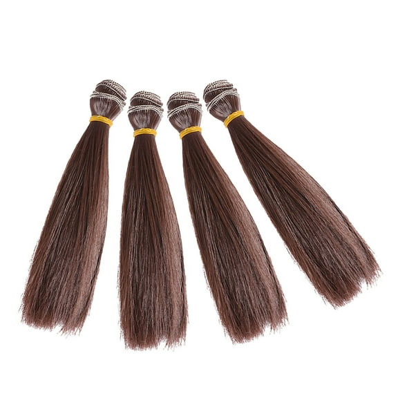 Zehuanyu  4 PCS Straight Synthetic Doll Hair Wig Night Loli