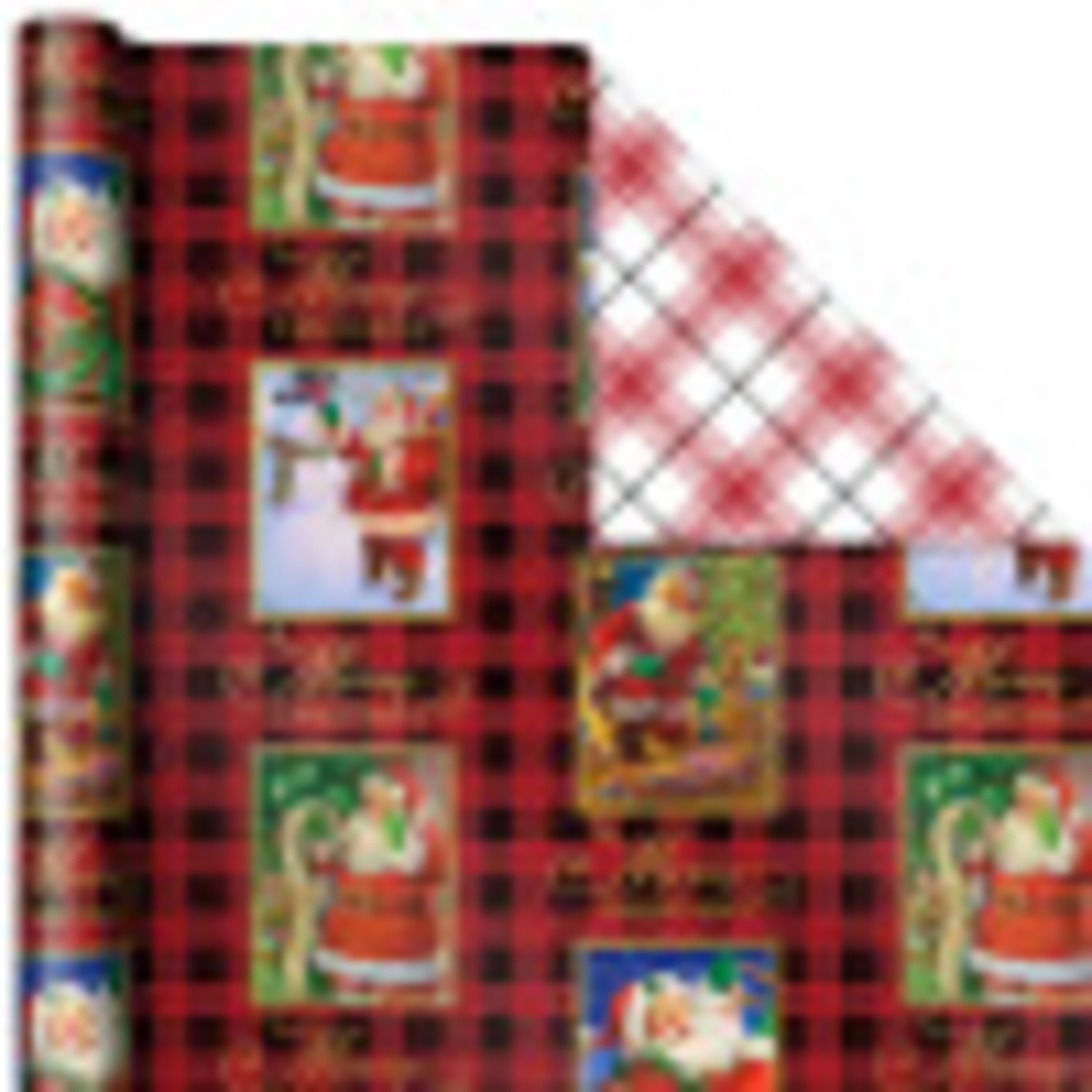 Hallmark Rustic Christmas Wrapping Paper Set - Red and Green - PaperCanyon