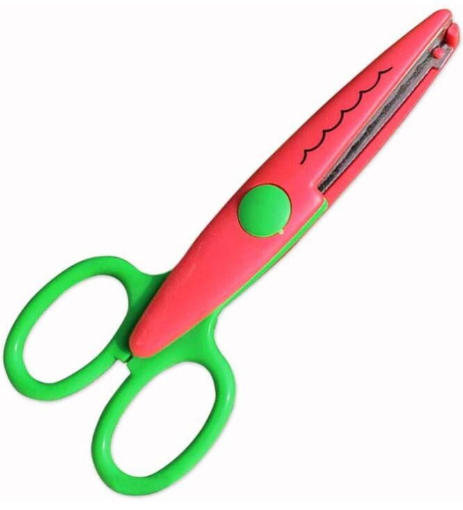Artrylin Decorative Scissors, Craft Scissors Decorative Edge, Scrapbook Scissors Set of 4, Cutting Smoothly, Safety, Contains 4 Textures, Great for Hand Cut and DIY, Many Colors, 5.3 Inch