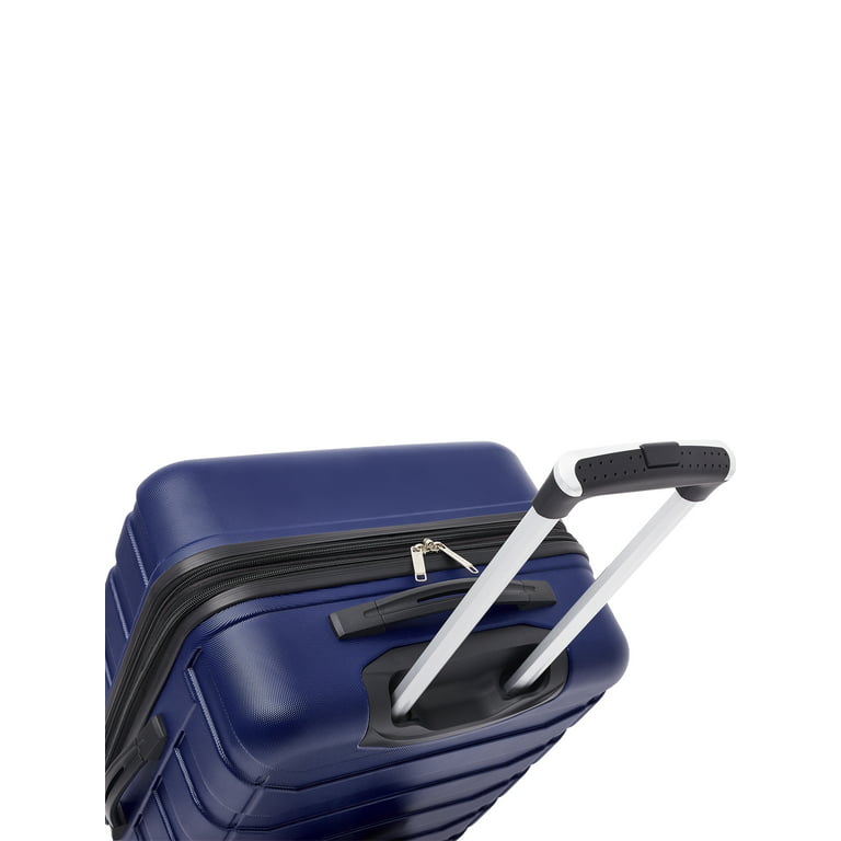 Wrangler 4 Piece Rolling Hardside Luggage Set, Blue 