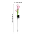 thumbnail image 3 of Lámpara LED solar con forma de flor para patio o jardín | Lámpara con estaca para enchufar al suelo | Lámpara decorativa impermeable con forma de girasol, 3 of 6