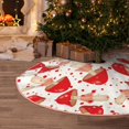 thumbnail image 6 of Daiia Cute Mushroom Drawing Merry Christmas Tree Skirt , Xmas Large Lace-up Tree Skirt, Santa Snowflakes Rustic Home Decorations New Year Party Farmhouse Decor-48", 6 of 7