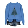 thumbnail image 6 of Aboser Christmas Sweatshirts for Women Merry Christmas Tree Graphic Shirts Loose Long Sleeve Xmas Vacation Pullover Christian Tops Blue XXXL, 6 of 7