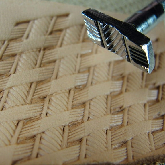 Leather Stamping Tool, Angled Rope Basket Weave Stamp, X505, Leather Stamping Tool Stamp, Craft Japan Leathercraft Tool