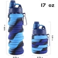 thumbnail image 4 of Chicgrowth 17oz Water Bottle Collapsible Silicone Bottle For Sport Travel Camping, 4 of 5