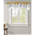 thumbnail image 2 of Spring Eucalyptus Sunflower Lavender Kitchen Curtains Balcony Adjustable Roman Blinds Small Short Curtain for Living Room, 2 of 6