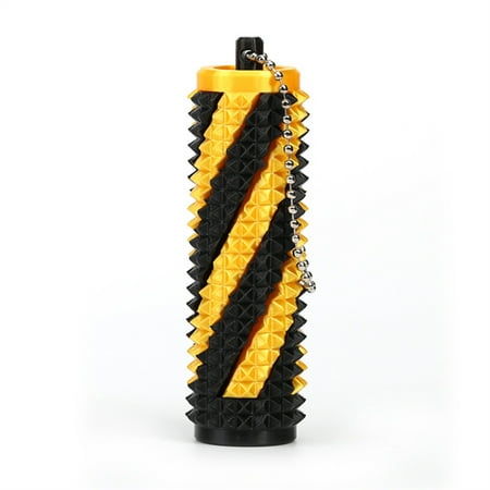 3D Printed Spiky Fidget Grip Screw Sensory Massage Stick Textured Desk Tool for Focus and Relief Yellow