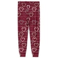 thumbnail image 5 of Fgvctg Men's Valentine's Day Pajamas Casual Heart Print Elastic Bottom Pajama Sleepwear High Waisted Pj Pant Plus Size Spring Drawstring Lounge Pants with Pockets Hot Pink 2XL, 5 of 6