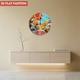 thumbnail image 6 of Wooden Wall Clock with Autumn Street Scene Art Roman Numerals for Artistic Home Decor, Battery Operated(AA Batteries Not Inclued), Silent Movement, Accurate Time, Size 9. 8in/25cm, 6 of 8