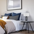thumbnail image 5 of Globe Electric 20" Matte Black Table Lamp with White Linen Shade, 5 of 9