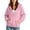 Pink #05, variant on Womens Oversized Sweatshirt Wrap Pullover Long Sleeve Plain Hoodies Fashion Y2k Hooded Top for Fall Outwear L