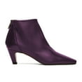 thumbnail image 3 of XYD Women's Ankle Boots Square Toe Back Zipper Blade Low Heels Autumn Winter Office Weekend Shoes Size 7 Purple, 3 of 4