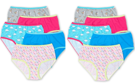 Wonder Nation Girls Brief Underwear 10 Pack Size 4 18