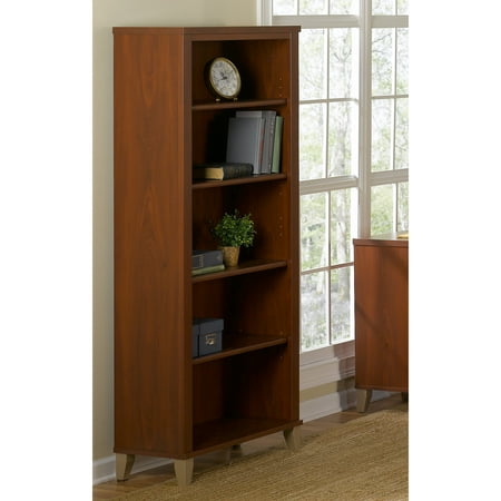 Bush Furniture Somerset 5 Shelf Bookcase In Hansen Cherry Bush Furniture Somerset 5 Shelf Bookcase In Hansen Cherry