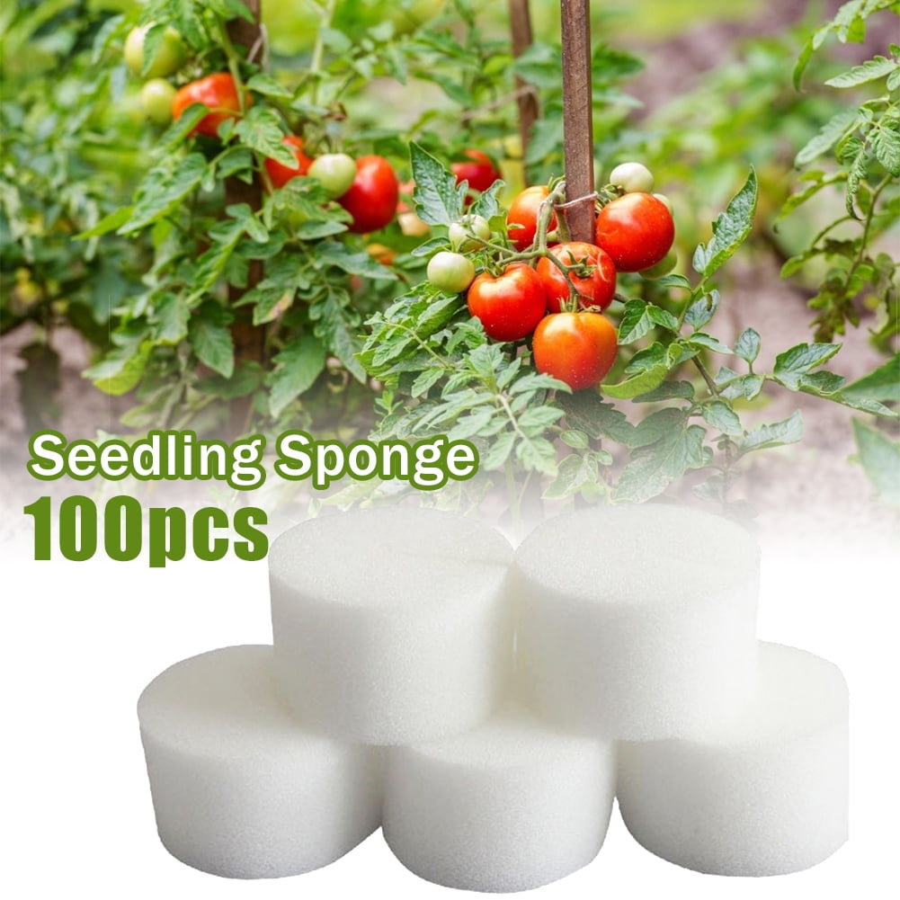 100pc Hydroponic Sponge Planting Gardening Tool Seedling For Greenhouse U9B6 