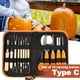 thumbnail image 3 of portátil de talla de calabaza de 14 piezas para adultos y niños, herramientas profesionales para esculpir, de cuchillos de material acero inoxidable Tipo C Gloria caso de tallado de calabaza, 3 of 8