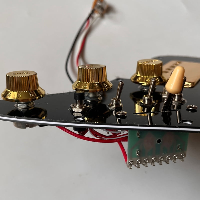 HHH Prewired Guitar Strat Pickguard Set, Alnico 5 Humbucker Pickups Coil Splitting Switch Multi Switch Harnesses ,For Fender St Electric Guitar Part Replacement