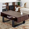thumbnail image 2 of Furniture of America Jinny Table Basse Moderne en Noyer Foncé, 2 of 3