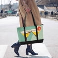 thumbnail image 4 of FORMRS Canvas Laptop Tote Bag for Women with 15.6" Computer Compartments Shoulder Handbag, Green Glasses, 4 of 7