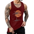 thumbnail image 2 of Sleeveless Shirts for Men Hawaii Vacation Digital Printing Loose Relaxed Daily Loose Fit Breathable Refreshing Workout Tanks Sizes S, 2 of 5