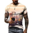 thumbnail image 1 of T-Shirts Graphiques Mode Été Paysage Urbain Hommes Décontractés Confortables Impression 3D Tendance harajuku Col Rond Manches Courtes, 1 of 5