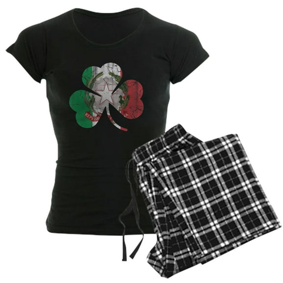CafePress - Italian Irish Shamrock Pajamas - Women's Dark Pajamas