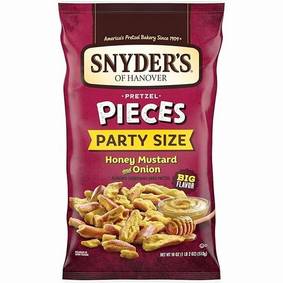 Snyder's of Hanover Honey Mustard & Onion Flavored Pretzel Pieces, 18 Oz