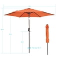 thumbnail image 2 of CHYVARY 7.5 Ft Patio Shade Umbrellas with Tilt Button for Patio, Outdoor, Garden and Pool, Orange, 2 of 8
