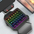 thumbnail image 3 of 35 Key One-handed Keyboard Mini RGB Gaming Keyboard USB Wired Backlight Keyboard Ergonomic Keyboard for PC Laptop, 3 of 11