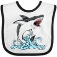 thumbnail image 3 of Inktastic Great White Shark Jumping Boys or Girls Baby Bib, 3 of 4
