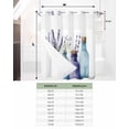 thumbnail image 6 of No Hook Shower Curtains with Snap in Liner, Spring Lavender Fabric Shower Curtain, Botanical Watercolor Purple Flower Vase Double Layers & See-Through Top Window Bathroom Curtains 72''x72'', 6 of 6