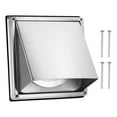 thumbnail image 1 of Unique Bargains Couvercle de Ventilation de Sécheuse, 5 Pouces, Capot d'Échappement Mural Externe en Acier Inoxydable 304, avec Rabat Anti-Retour, 1 of 8