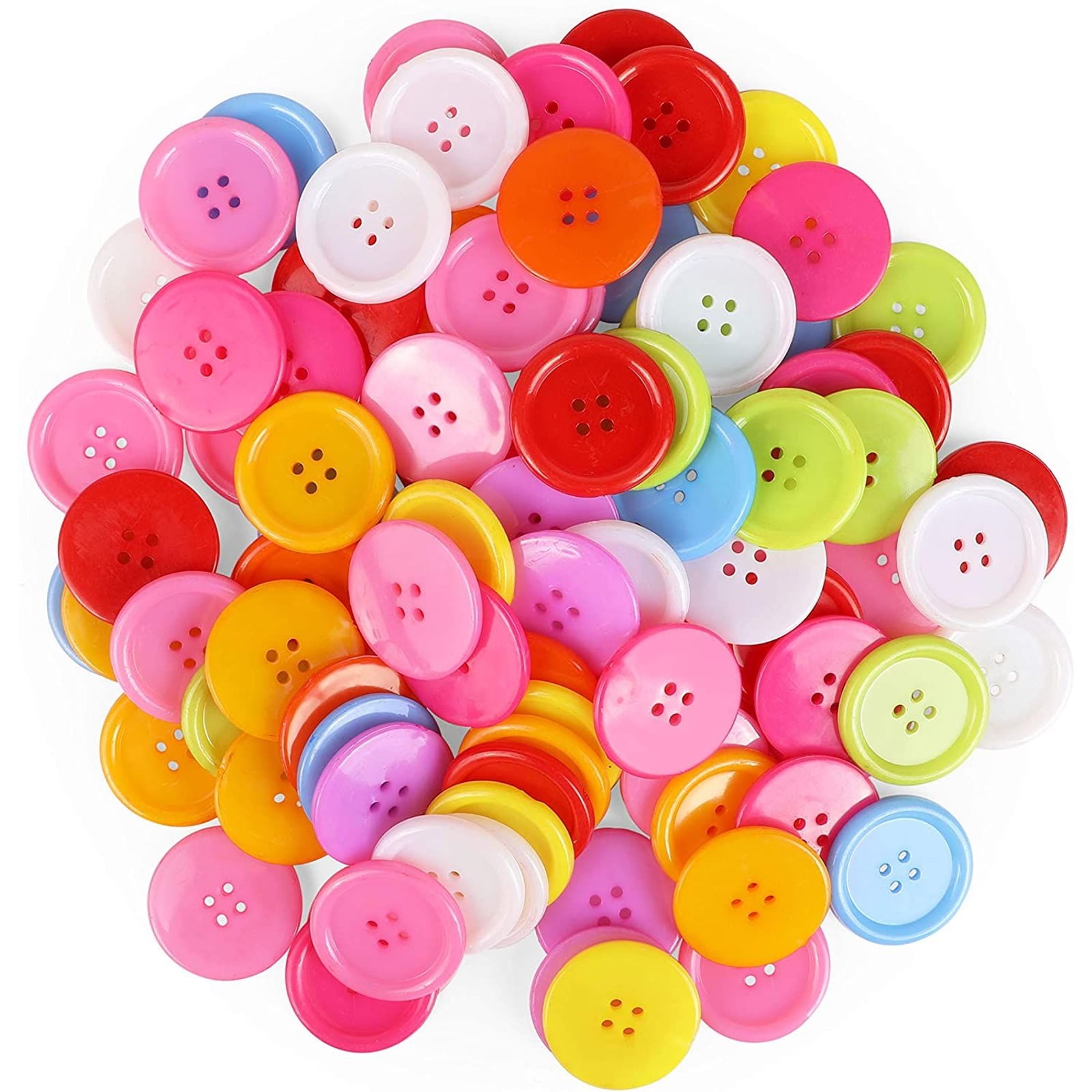 100X Smiley face Round Buttons Mix color sewing scrapbooking Resin buttons 11mm 