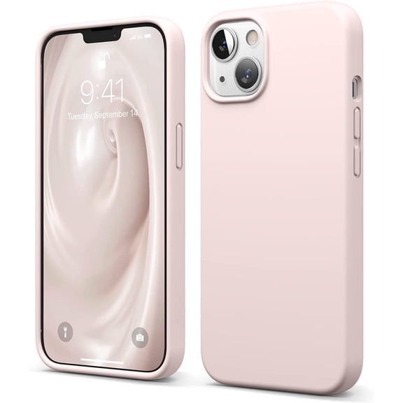 elago Compatible with iPhone 13 Case, Liquid Silicone Case, Full Body Screen Camera Protective Cover, Shockproof, Slim Phone Case, Anti-Scratch Soft Microfiber Lining, 6.1 inch (Lovely Pink)