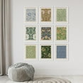thumbnail image 3 of PixonSign Framed Canvas Print Wall Art Set - William Morris Flower Patterns Poster Art - Set of 9 Nature Botanical Floral Classic Bohemian Wall Décor for Home Decoration - 12"x16" White, 3 of 5