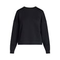 thumbnail image 5 of Scoop Women's and Women's Plus New Scubaknit Cropped Sweatshirt with Drop Sleeves, Sizes XS-4X, 5 of 6