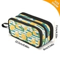 thumbnail image 4 of FORMRS Pencil Case with 3 Compartments Zipper Pouch, Elementary School Level and up, Cartoon Orange Flower Pattern, 4 of 8