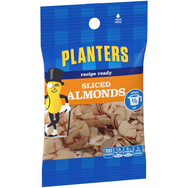 Planters Almonds, Sliced, 2.25 oz Bag