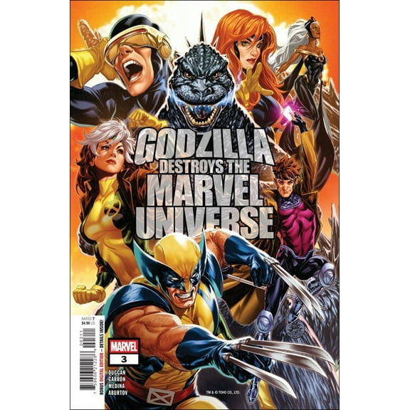 Godzilla Destroys the Marvel Universe #3 VF ; Marvel Comic Book