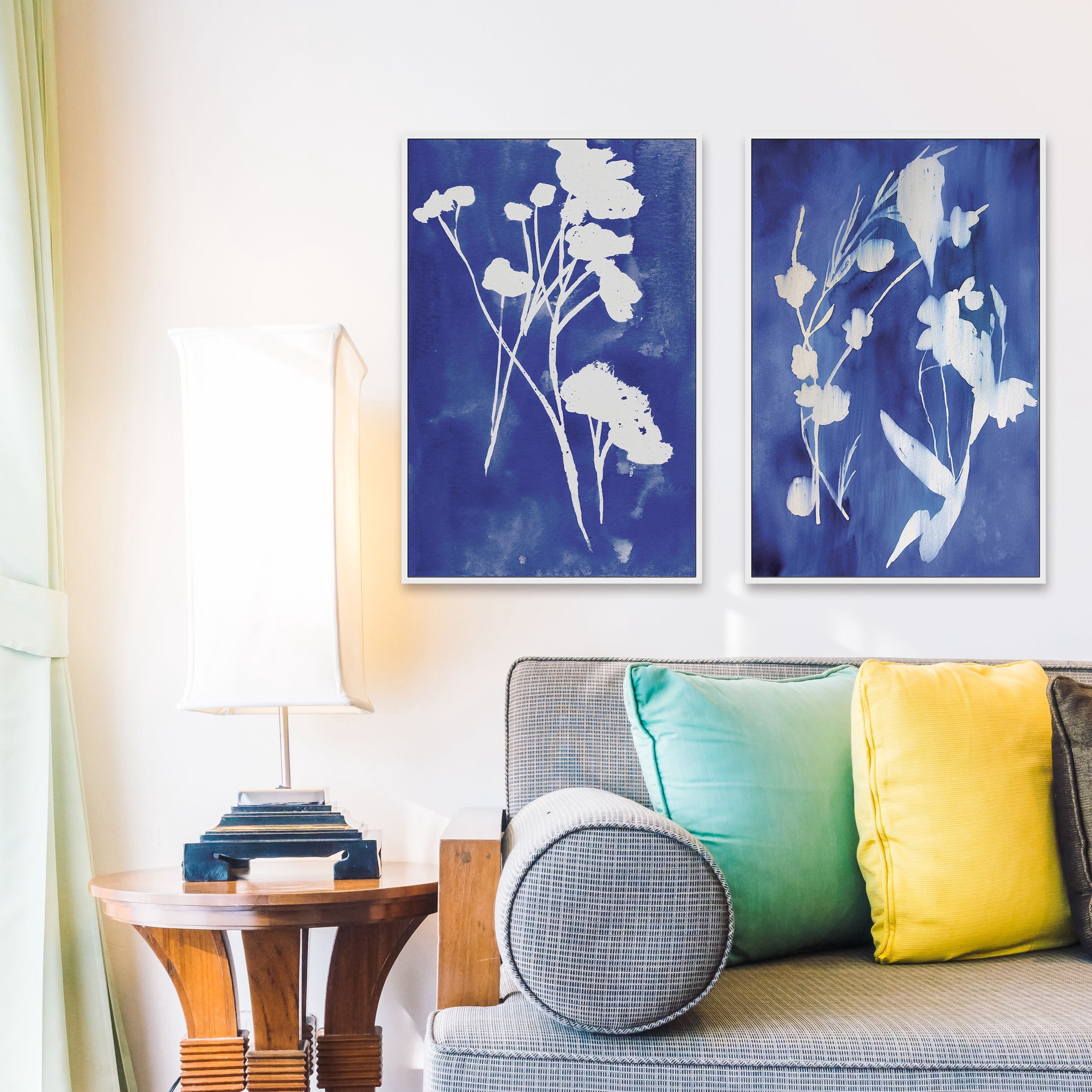 Marmont Hill Inc White Stems Diptych - Multi-color