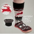 thumbnail image 3 of BambooMN Men's Knit Winter Gripper Slipper Socks - Red Reindeer - S/M - 1 Pair, 3 of 6