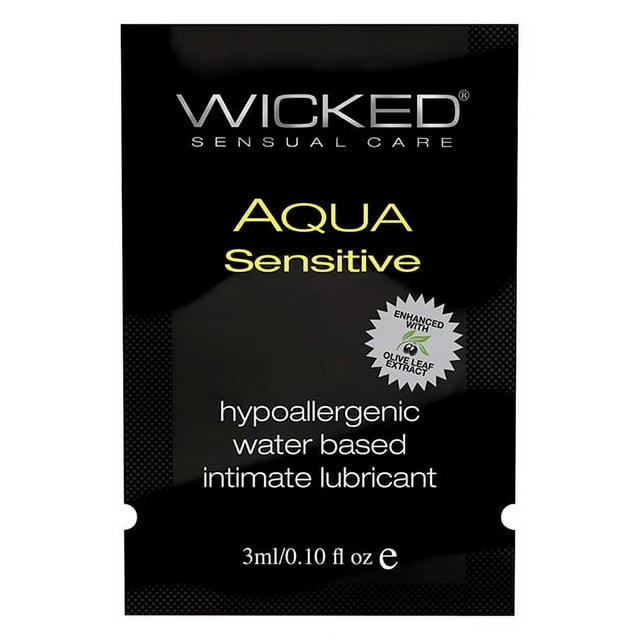 Wicked Sensual Care Hypoallergenic Aqua Sensitive Water Based Lubricant - .1 Oz