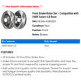 thumbnail image 2 of Front Brake Rotor Set - Compatible with 2000 Saturn LS Base, 2 of 2
