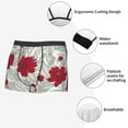 thumbnail image 6 of Bingfone Leaves And Anemone Flowers In Red Grey Men'S Underwear - Casual Stretch Boxer Briefs-X-Large, 6 of 9