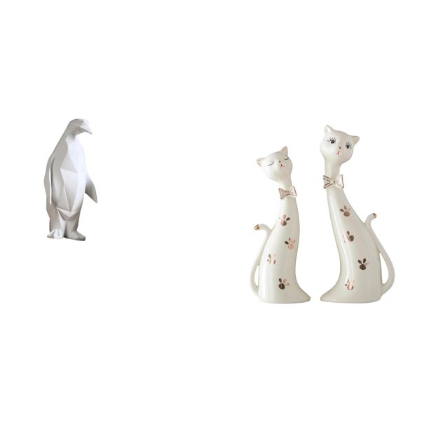 Escultura De Gato Pingüino, Figura Coleccionable, Artesanía, Adorno Decorativo, Estatua De Animal De Resina, Regalo De Boda Para Inauguración De La Casa, Mesa, Comedor, Repisa, Dormitorio,