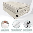 thumbnail image 4 of Twin Quilt Set 68''x86'', Beige Wood Grain Lightweight Summer Bedspread Coverlet Set with 2 Pillow Shams, Rustic Retro Wooden Plank Farmhouse Breathable All Season Quilt Bedding for Dorm/Bedroom, 4 of 9
