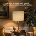 thumbnail image 2 of Drum Lamp Shades Set of 2, White Large Lampshades 15" Top X 15" Bottom X 12" Height, Large Lampshades Spider Fitter, Natural Linen Lamp Shade, Easy Assembly Required with 2 Lampshade Holders, 2 of 7