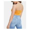 thumbnail image 2 of GUESS Womens Orange Lace  Snap Closure Spaghetti Strap V Neck Body Suit Top M, 2 of 4