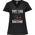 thumbnail image 3 of Inktastic Drummer Funny Too Many Drums Music Joke Women's Plus Size V-Neck T-Shirt, 3 of 5